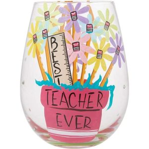 Lolita Best Teacher Ever Wine Glass
