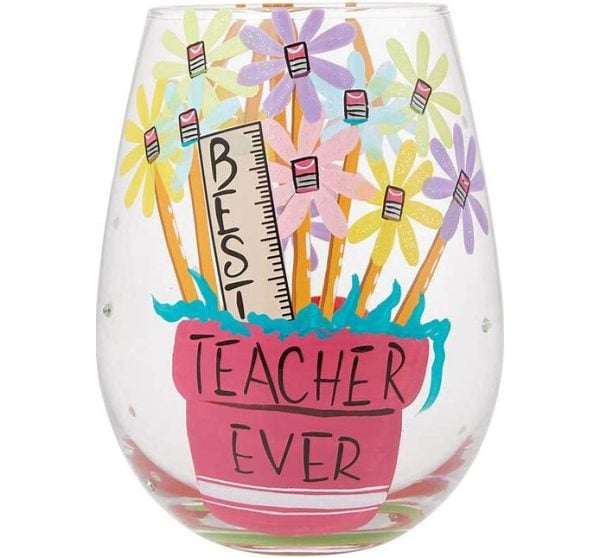 Lolita Best Teacher Ever Wine Glass