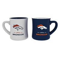 Denver Broncos 2pc, 10oz Ceramic Cup Set,