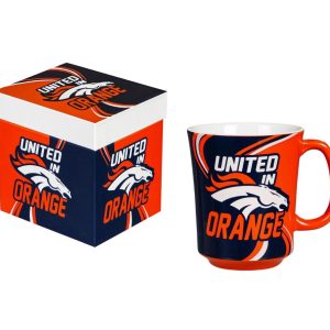Denver Broncos 14-oz Ceramic Mug with Matching Box