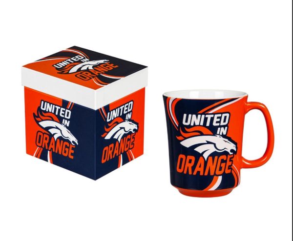 Denver Broncos 14-oz Ceramic Mug with Matching Box