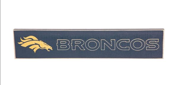 Denver Broncos Engraved Wood Sign