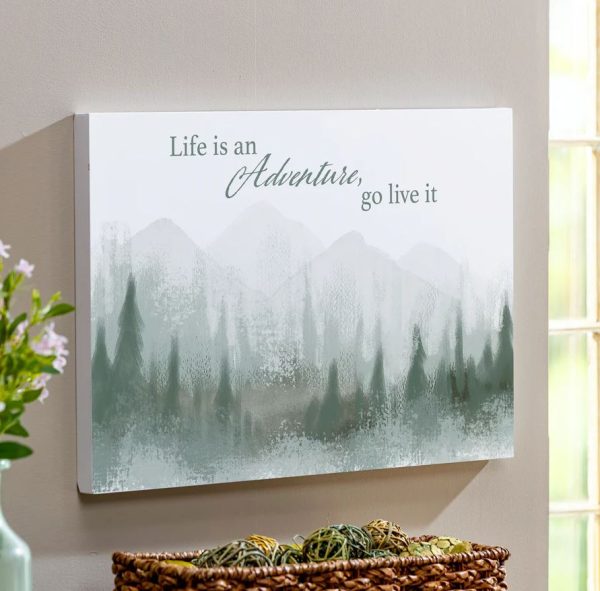 Wall Décor, Wood, "Life Is An Adventure Go Live It"
