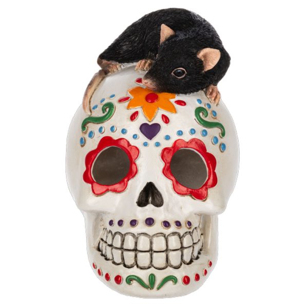 Day of the Dead Skull with Rat Detail