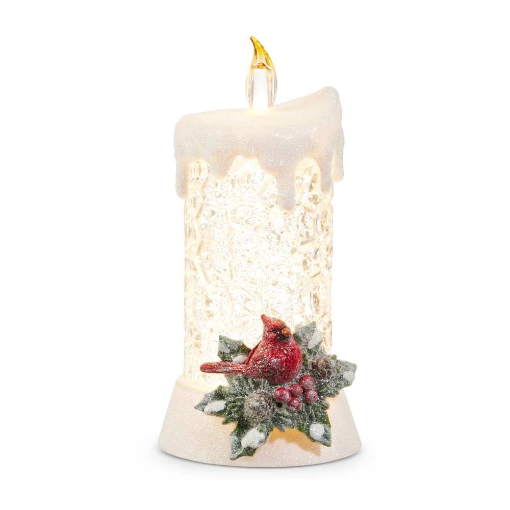 LED Traditional Candle with Cardinal