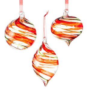 Spiral Glass Ornaments