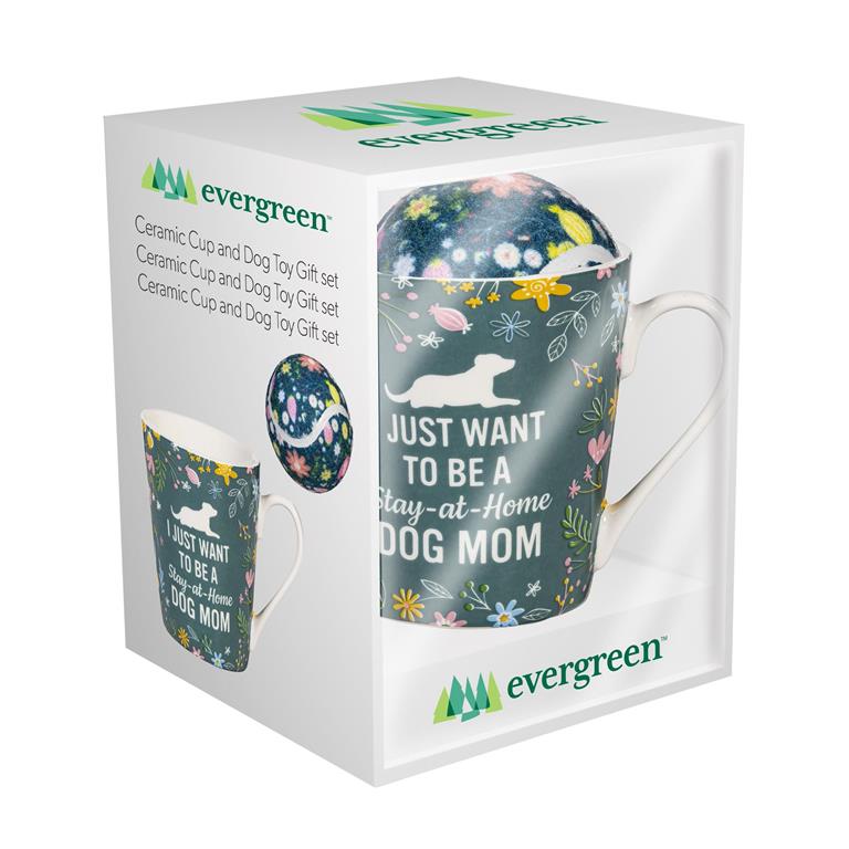 Dog Drinkware Gift Set With Dog Toy