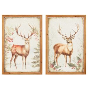 Yule Stag Metal Wall Decor