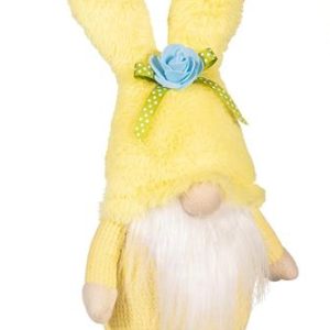 Yellow Plush and Fabric Bunny Gnome