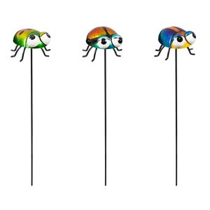 Metal Ladybug Plant Pick