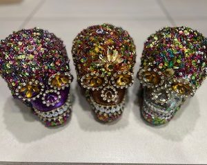 Light-Up Jeweled Day of the Dead Skull