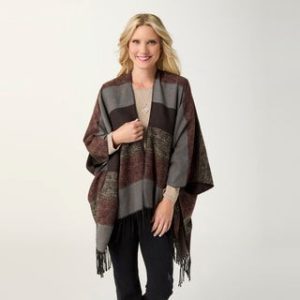 Brown Ombre Striped Wrap