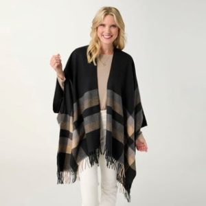 Black, Gold, Grey, Striped Wrap