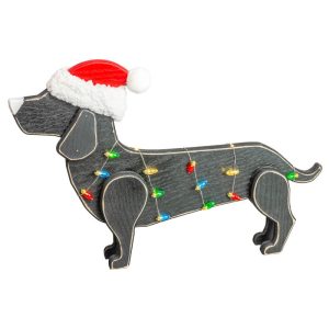 Christmas Lights Dachshund Dog